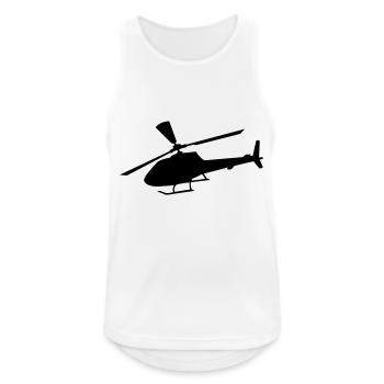 hubschrauber - Männer Tank Top atmungsaktiv - Weiß - Vorne - Nick (188cm)