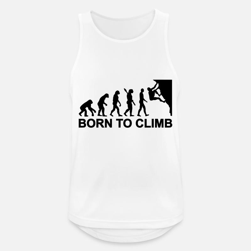 Evolution Klettern - Männer Tank Top atmungsaktiv - Weiß
