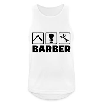 Barber - Débardeur respirant Homme - blanc - Devant - Nick (188cm)
