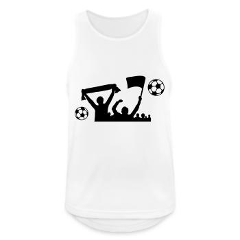 Fans Fussball - Männer Tank Top atmungsaktiv - Weiß - Vorne - Nick (188cm)