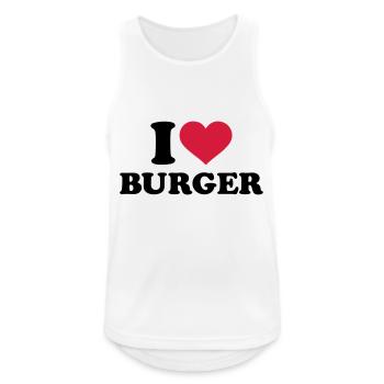 Burger - Männer Tank Top atmungsaktiv - Weiß - Vorne - Nick (188cm)