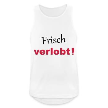 Frisch verlobt! - V2 - Männer Tank Top atmungsaktiv - Weiß - Vorne - Nick (188cm)