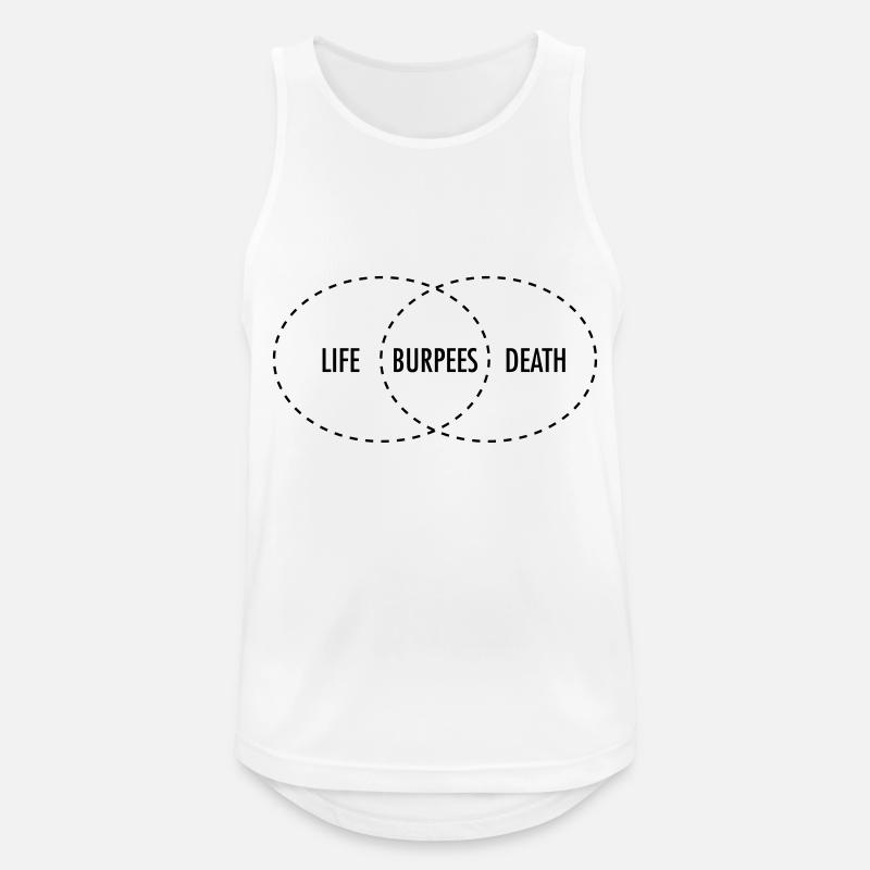 Life - Burpees - Death (intersection) - Men's Breathable Tank Top - white