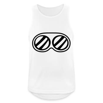sonnenbrille schutzbrille augen sicht schutz cool - Männer Tank Top atmungsaktiv - Weiß - Vorne - Nick (188cm)