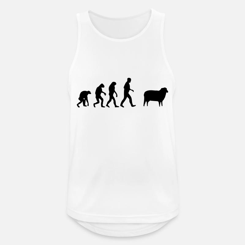 schaf evolution - Männer Tank Top atmungsaktiv - Weiß