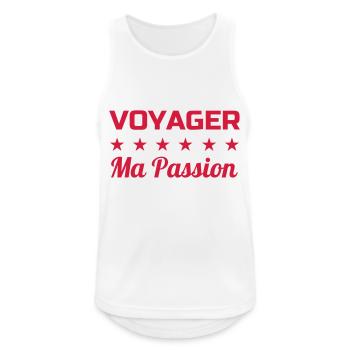 Reisen / Reisende / Urlaub / Tourismus - Männer Tank Top atmungsaktiv - Weiß - Vorne - Nick (188cm)