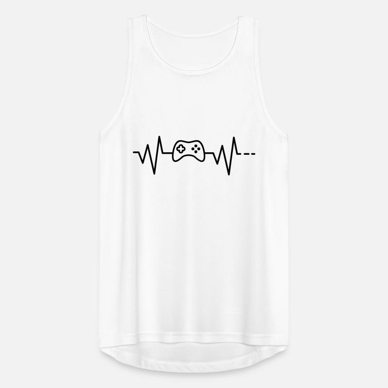 Herzschlag Gaming Zocken X box Controller Gamepad Männer Tank Top atmungsaktiv