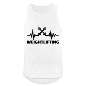 Weightlifting - Men's Breathable Tank Top - white - Front - Nick (188cm)