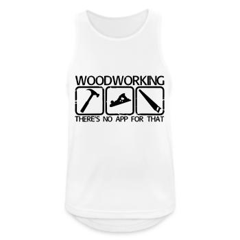 Woodworking - Men's Breathable Tank Top - white - Front - Nick (188cm)