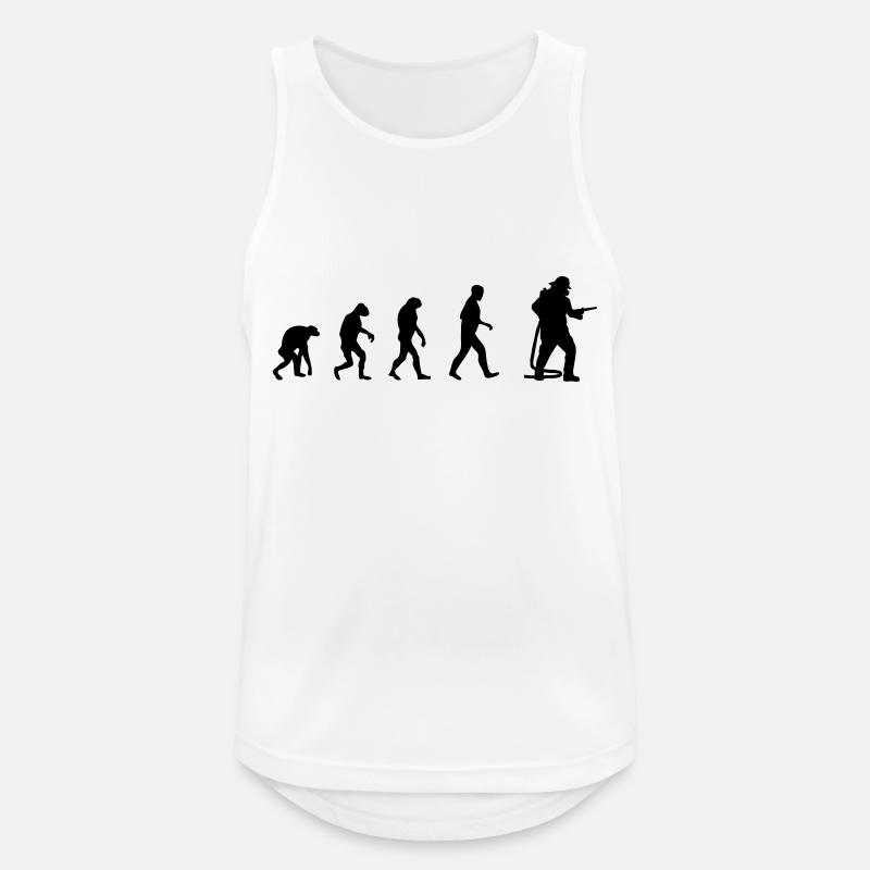 Firefighter Evolution Volunteer Fire Department - Men's Breathable Tank Top - white