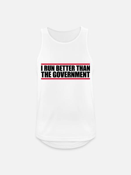 run better than government - Men's Breathable Tank Top - white