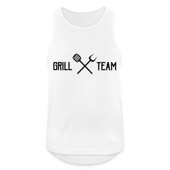grill team - Männer Tank Top atmungsaktiv - Weiß - Vorne - Nick (188cm)