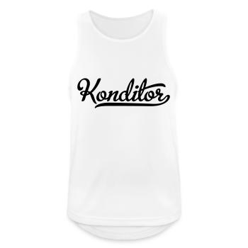 Konditor - Männer Tank Top atmungsaktiv - Weiß - Vorne - Nick (188cm)
