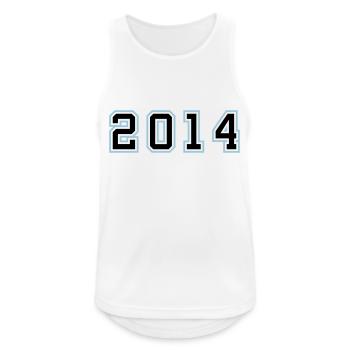 2014 Jahr Geburtstag - Männer Tank Top atmungsaktiv - Weiß - Vorne - Nick (188cm)
