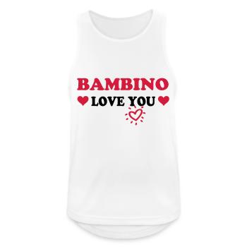 BAMBINO love you - Débardeur respirant Homme - blanc - Devant - Nick (188cm)
