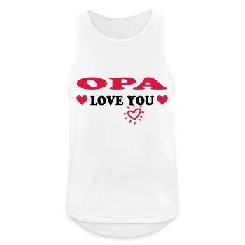 OPA love you - Débardeur respirant Homme - blanc - Devant - Nick (188cm)