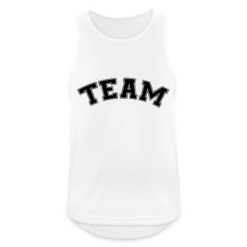 team - Männer Tank Top atmungsaktiv - Weiß - Vorne - Nick (188cm)