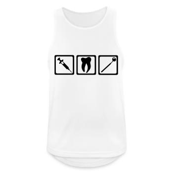 Zahnarzt - Männer Tank Top atmungsaktiv - Weiß - Vorne - Nick (188cm)