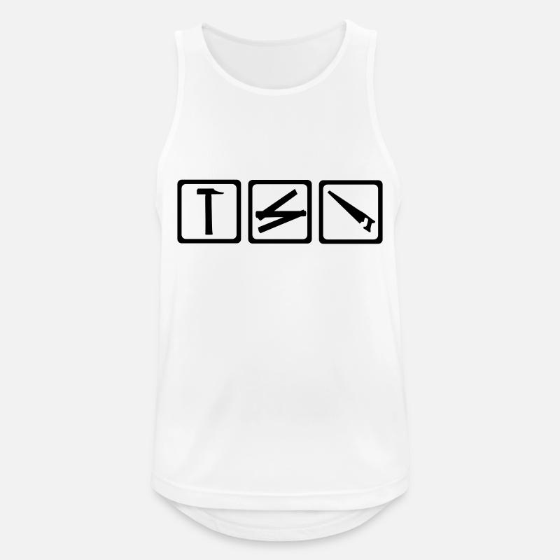 Tools - Craftsman - Men's Breathable Tank Top - white