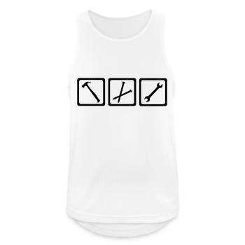 Tools - Craftsman - Men's Breathable Tank Top - white - Front - Nick (188cm)