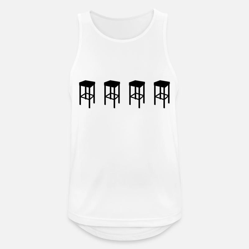 bar hocker - Männer Tank Top atmungsaktiv - Weiß