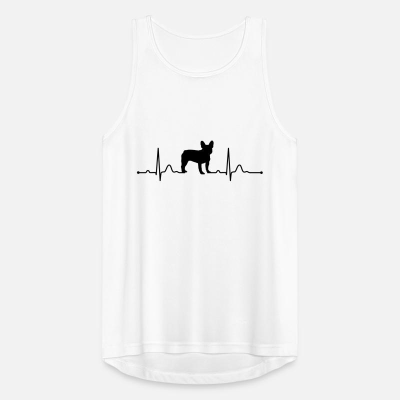 Buldog francuski bicie serca bicie serca Tank top męski oddychający