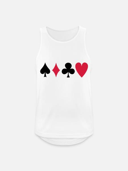 poker - Männer Tank Top atmungsaktiv - Weiß
