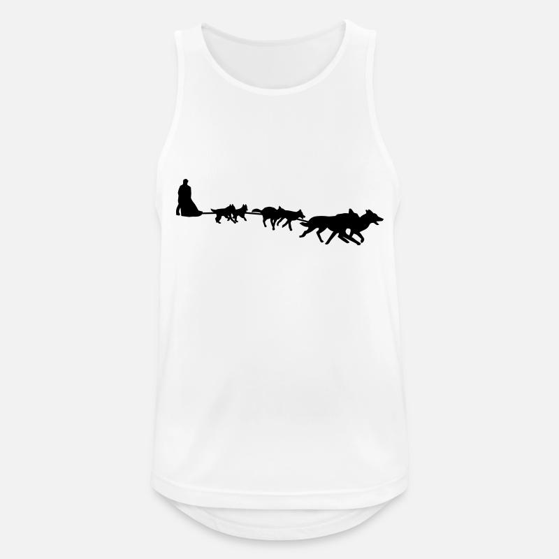 Schlittenhunde - Männer Tank Top atmungsaktiv - Weiß