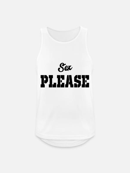 sex please - Men's Breathable Tank Top - white
