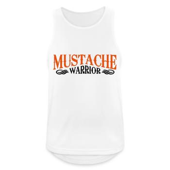 mustache warrior - Männer Tank Top atmungsaktiv - Weiß - Vorne - Nick (188cm)