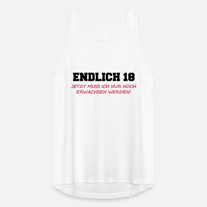 Endlich 18 Geburtstag Erwachsen werden Spruch Männer Tank Top atmungsaktiv