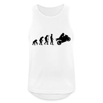evolution_biker__f1 - Männer Tank Top atmungsaktiv - Weiß - Vorne - Nick (188cm)