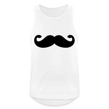 bart - Männer Tank Top atmungsaktiv - Weiß - Vorne - Nick (188cm)