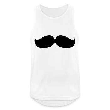 Funny barbe & Mustache - Men's Breathable Tank Top - white - Front - Nick (188cm)