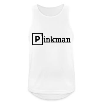 Pinkman - Männer Tank Top atmungsaktiv - Weiß - Vorne - Nick (188cm)