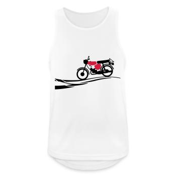 Fahrzeug - Simson S51 - Männer Tank Top atmungsaktiv - Weiß - Vorne - Nick (188cm)