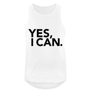Yes, I Can - Men's Breathable Tank Top - white - Front - Nick (188cm)