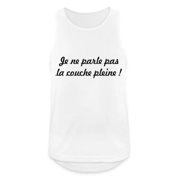Ich meine nicht die volle Mantel! - Männer Tank Top atmungsaktiv - Weiß - Vorne - Nick (188cm)