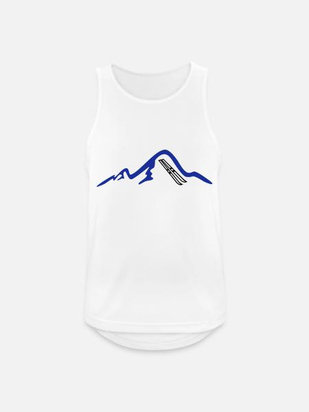 Mountain & Ski - Men's Breathable Tank Top - white