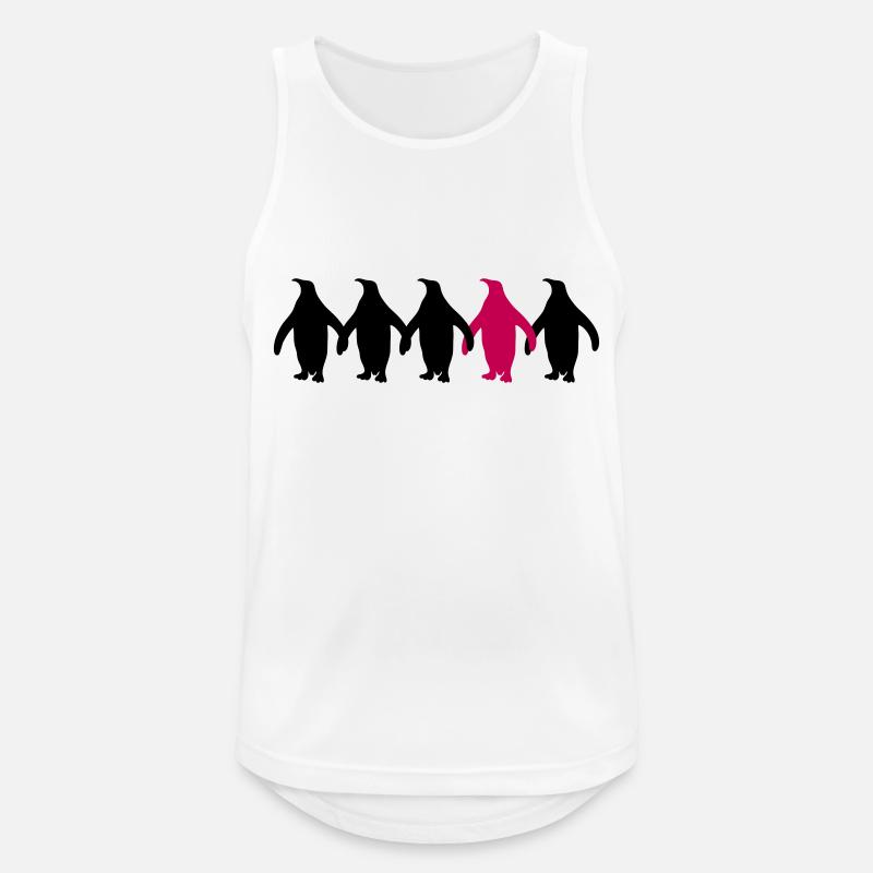 Be different penguins pattern fun - Men's Breathable Tank Top - white