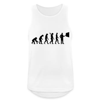 Lehrer - Männer Tank Top atmungsaktiv - Weiß - Vorne - Nick (188cm)
