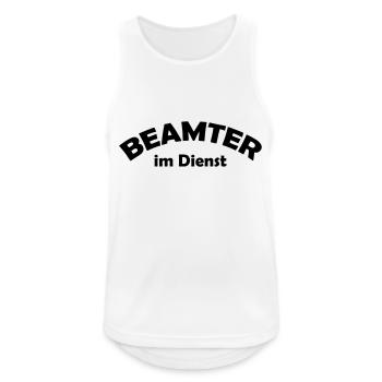 beamter im dienst - Männer Tank Top atmungsaktiv - Weiß - Vorne - Nick (188cm)