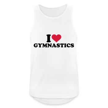 Turnen - Männer Tank Top atmungsaktiv - Weiß - Vorne - Nick (188cm)