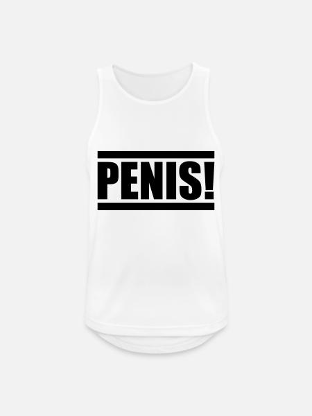 penis design - Männer Tank Top atmungsaktiv - Weiß