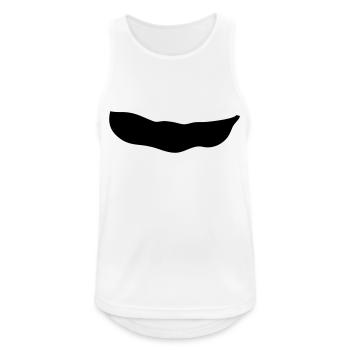 bohne - Männer Tank Top atmungsaktiv - Weiß - Vorne - Nick (188cm)