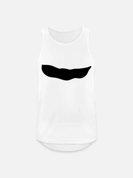 bohne - Männer Tank Top atmungsaktiv - Weiß