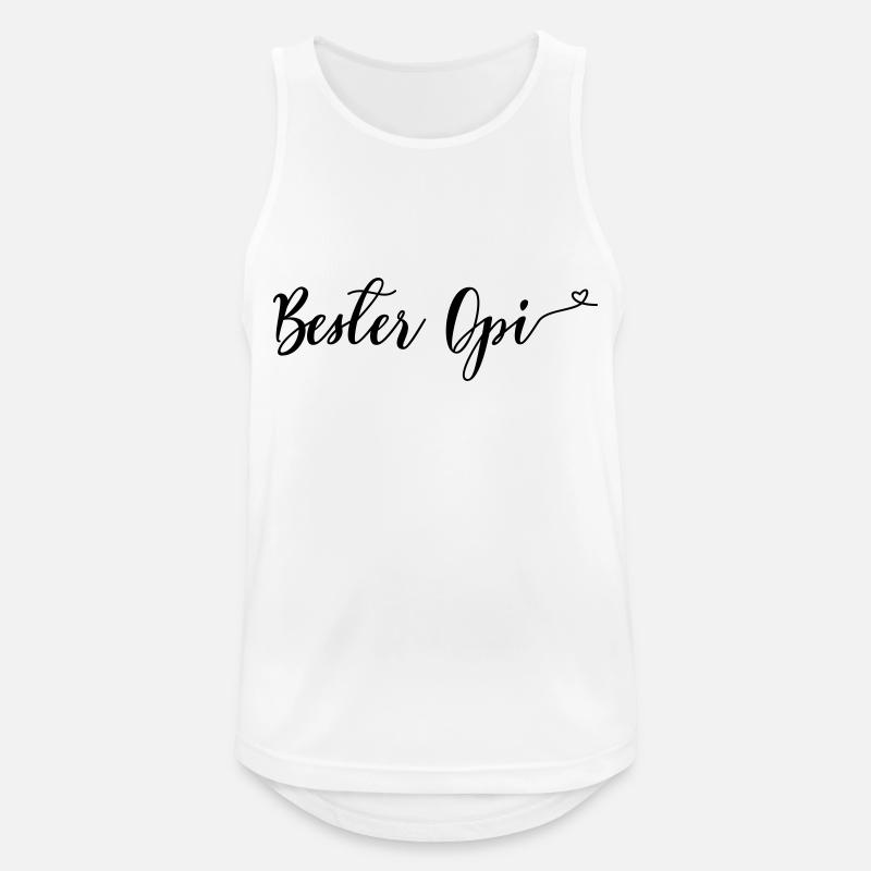 bester_opi - Männer Tank Top atmungsaktiv - Weiß
