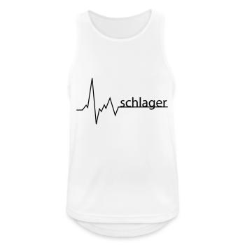 schlager - Männer Tank Top atmungsaktiv - Weiß - Vorne - Nick (188cm)