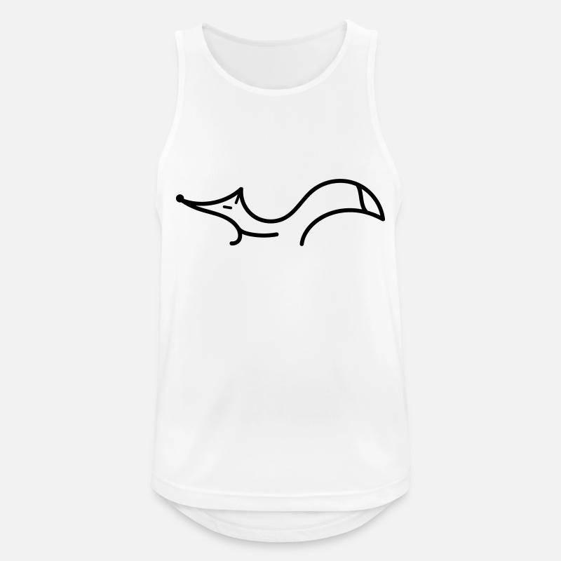 Fuchs linear b - Männer Tank Top atmungsaktiv - Weiß