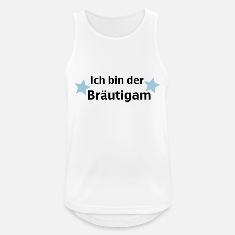 ich bin der bräutigam - Männer Tank Top atmungsaktiv - Weiß